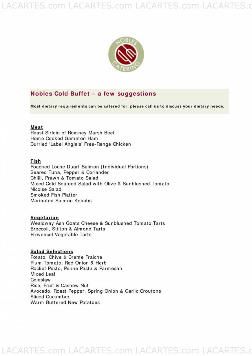  Pricelists of Nobles Restaurant 17 High Street    - Photo 1 of 9