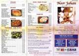 Menus & Prices, Noor Jahan Indian Restaurant, Sutton