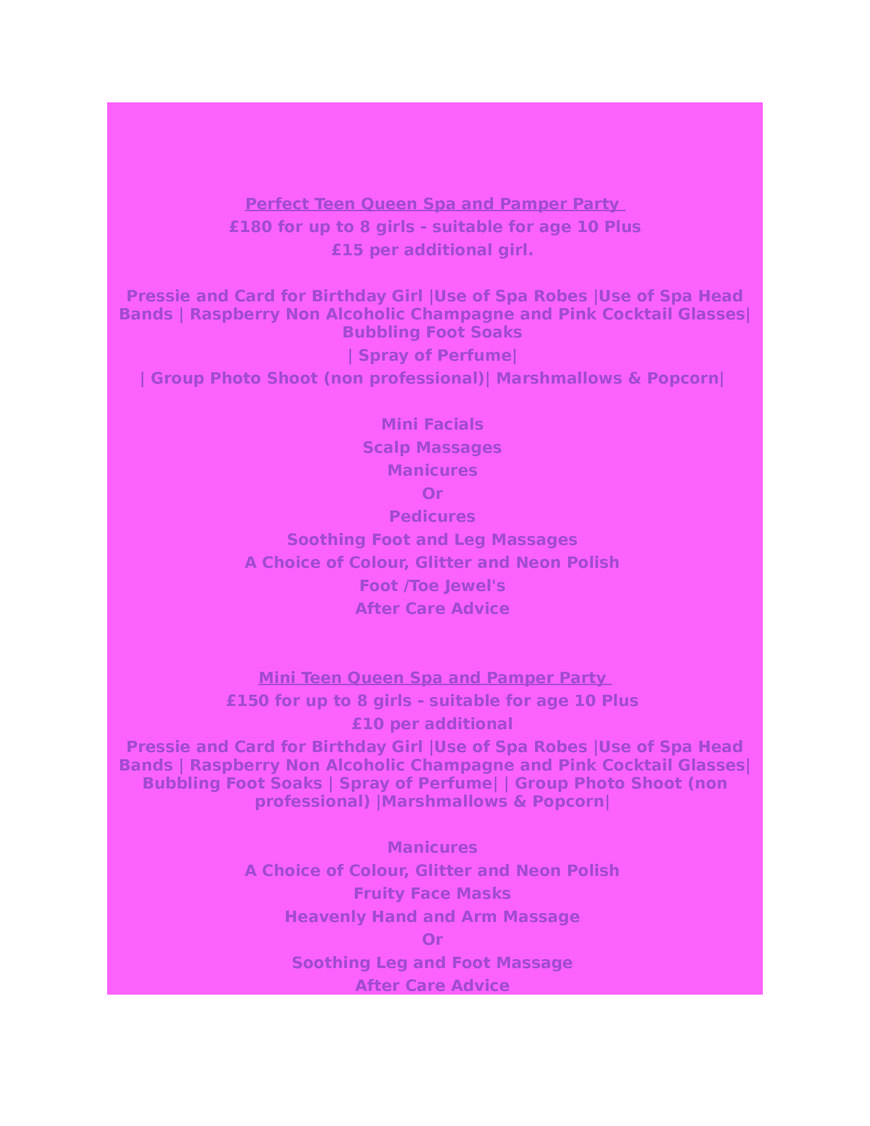  Pricelists of Essex Spa Parties 32 Curtis Rd - Photo 4 of 7