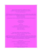 Menus & Prices, Essex Spa Parties, Hornchurch
