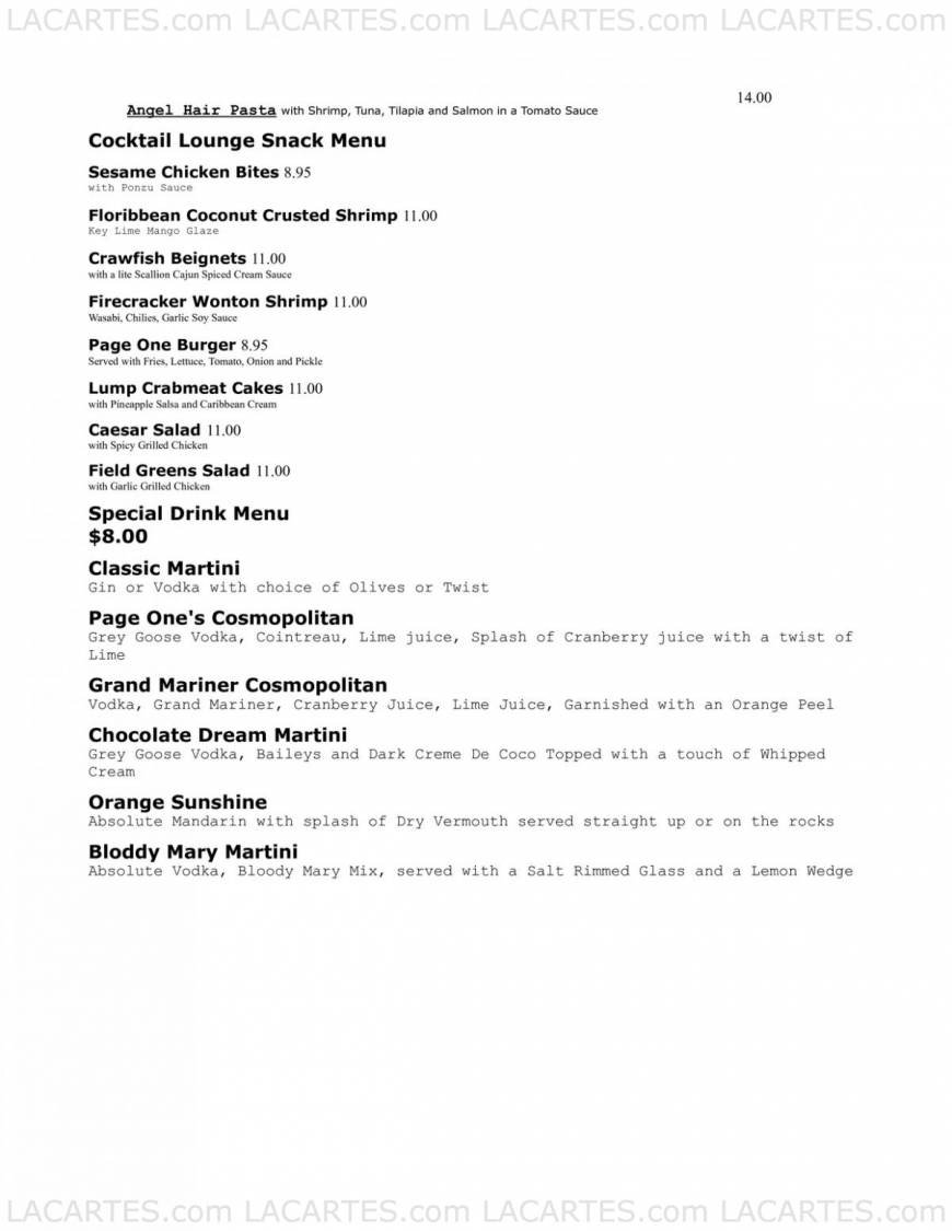  Pricelists of Page One Restaurant 90 School Street - Photo 7 of 7