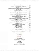 Menus & Prices, The Paramount, 30 East Coast Road