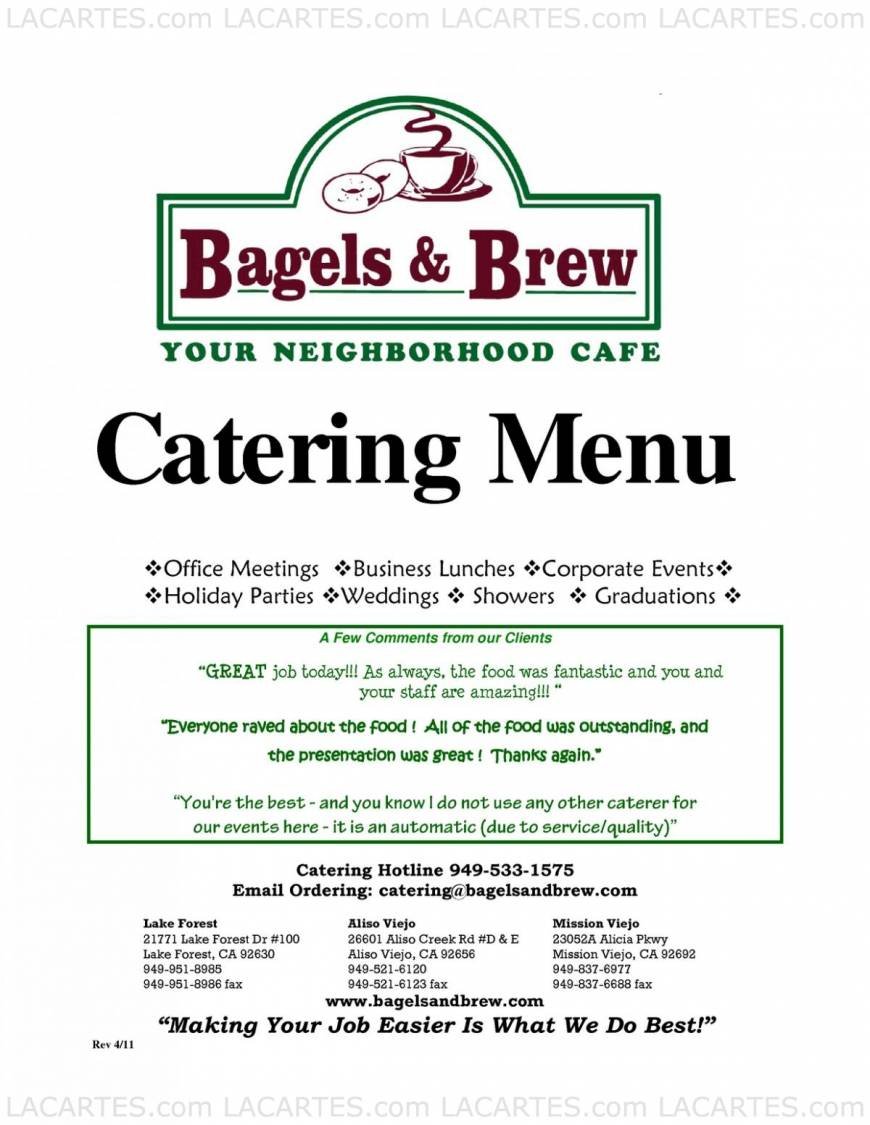  Pricelists of Bagels & Brew 26601 Aliso Creek Rd, #D - Photo 11 of 19