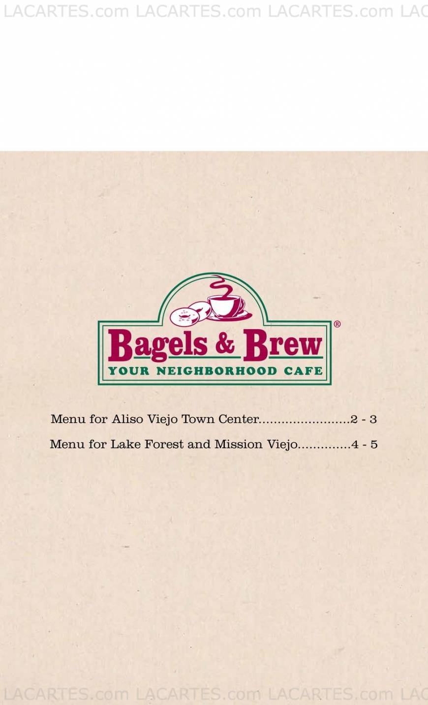  Pricelists of Bagels & Brew 26601 Aliso Creek Rd, #D - Photo 6 of 19