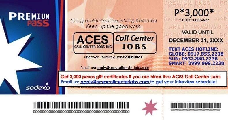  Pricelists of ACES CALL CENTER JOBS INC. Unit 605 6th Flr BSA Twin Towers Tower A, Bank Drive, Ortigas (BSA is behind Megamall Bldg A -across National Bookstore exit, and beside St Francis Square) - Photo 1 of 1