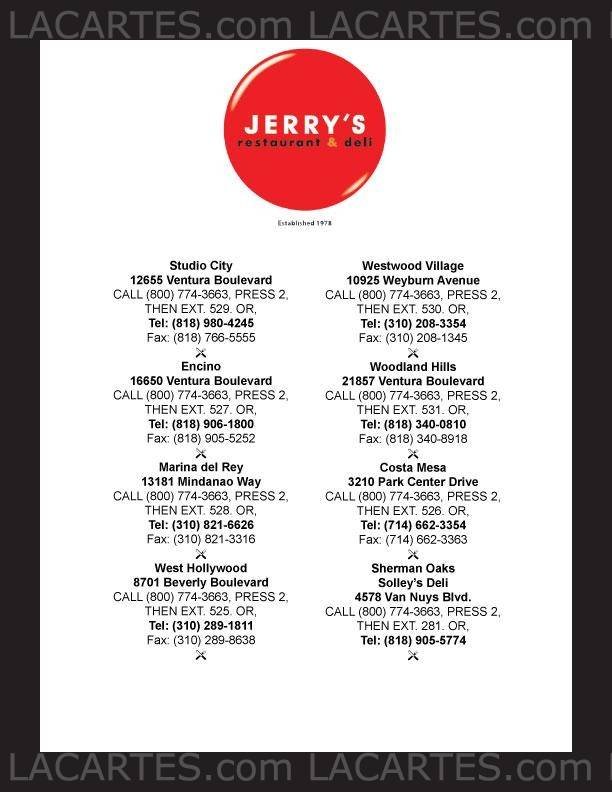  Pricelists of Jerry's Famous Deli 3210 Park Center Drive - Photo 17 of 17