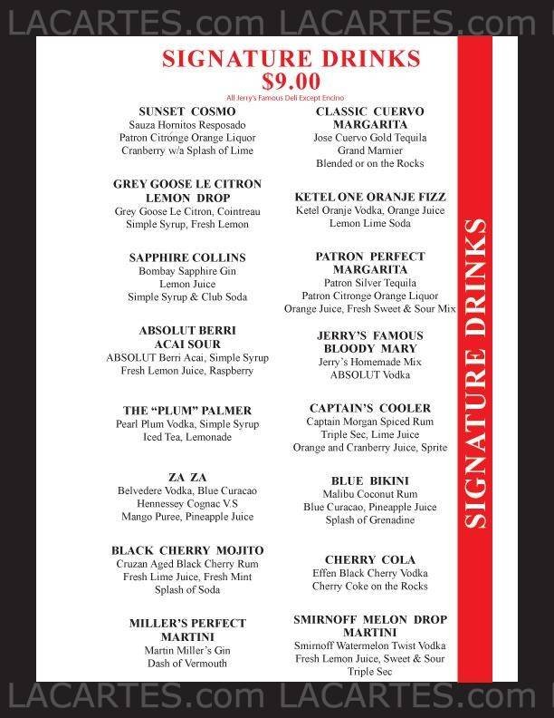  Pricelists of Jerry's Famous Deli 3210 Park Center Drive - Photo 16 of 17