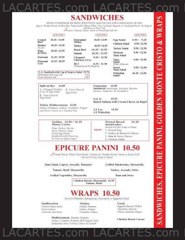  Pricelists of Jerry's Famous Deli 3210 Park Center Drive - Photo 13 of 17