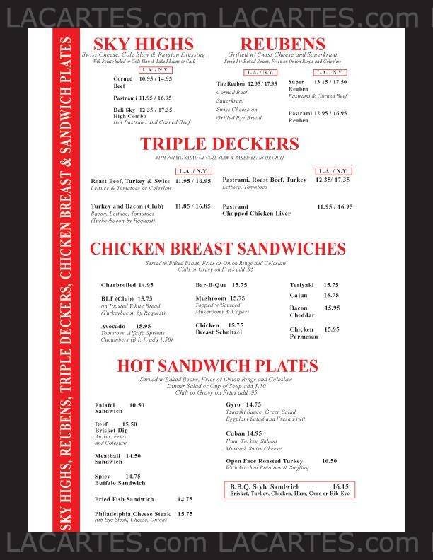 Pricelists of Jerry's Famous Deli 3210 Park Center Drive - Photo 12 of 17