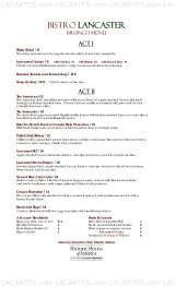 Menus & Prices, Bistro Lancaster Restaurant, Houston