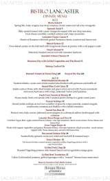 Menus & Prices, Bistro Lancaster Restaurant, Houston