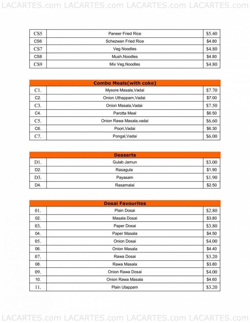  Pricelists of Komala's Restaurants(East Coast Parkway) B9 Marine Cove, - Photo 6 of 9