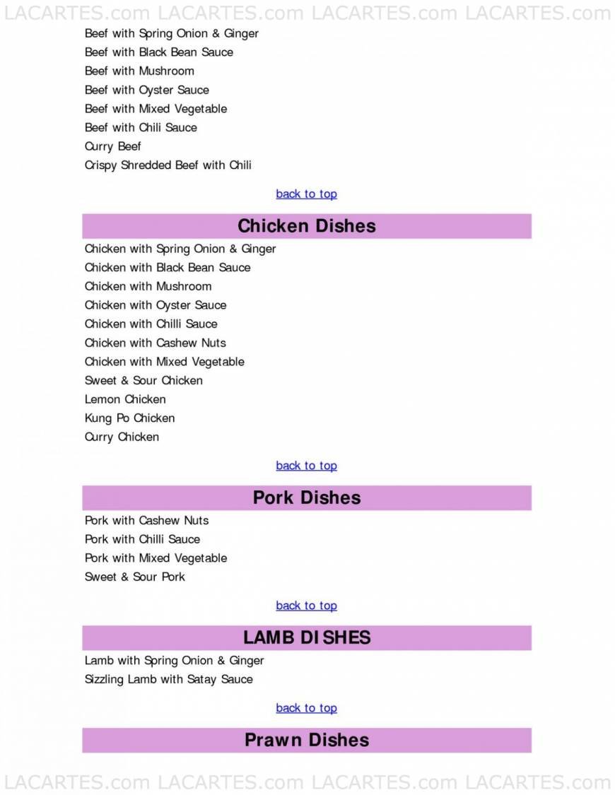  Pricelists of Ginny's Kitchen Chinese Restaurant 2 West Street - Photo 12 of 19