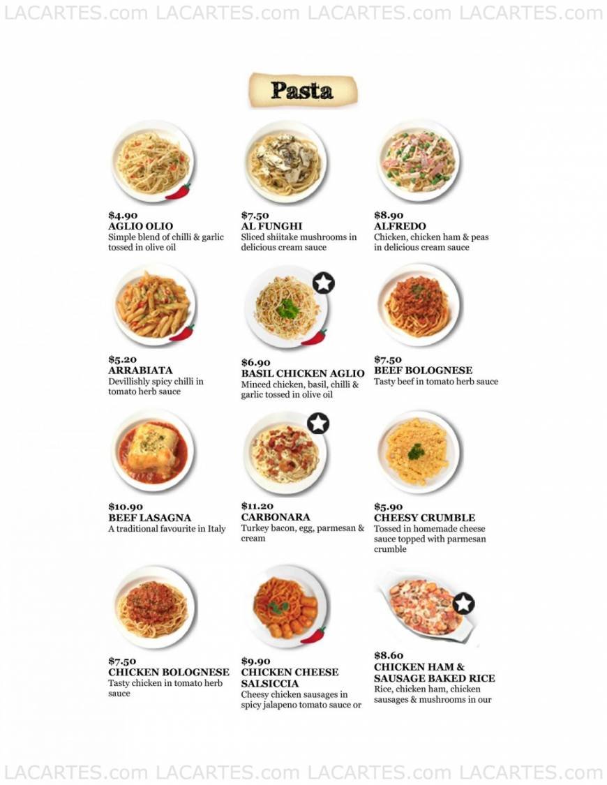  Pricelists of PastaMania - Cathay Cineleisure 8 Grange Road  02-23 - Photo 1 of 5