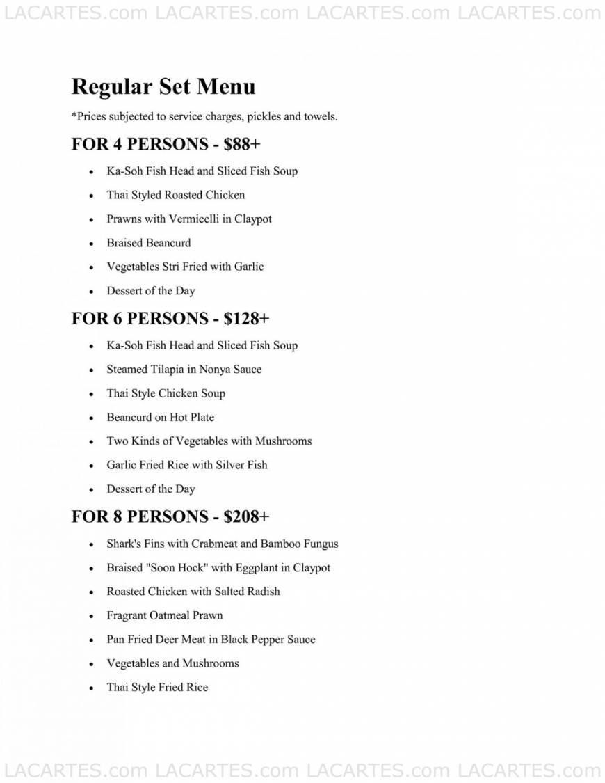  Pricelists of SWEE KEE FISHHEAD NOODLE HOUSE 96 Amoy Street  - Photo 1 of 7