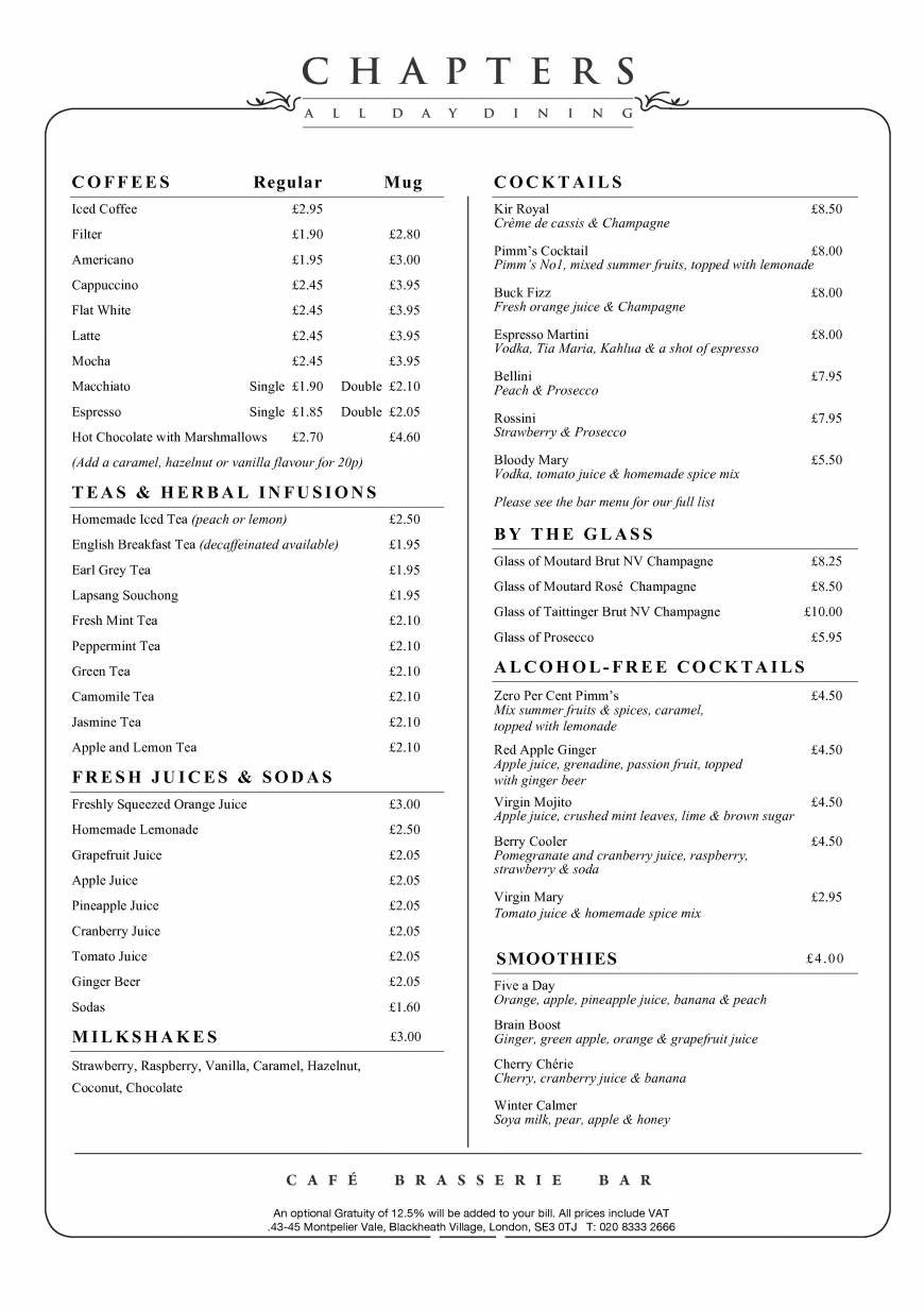  Pricelists of Chapters Restaurant 43-45 Montpelier Vale - Photo 20 of 20
