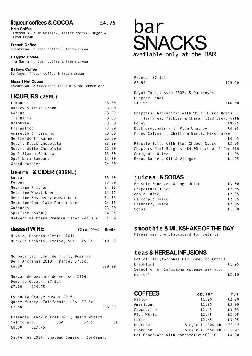  Pricelists of Chapters Restaurant 43-45 Montpelier Vale - Photo 18 of 20