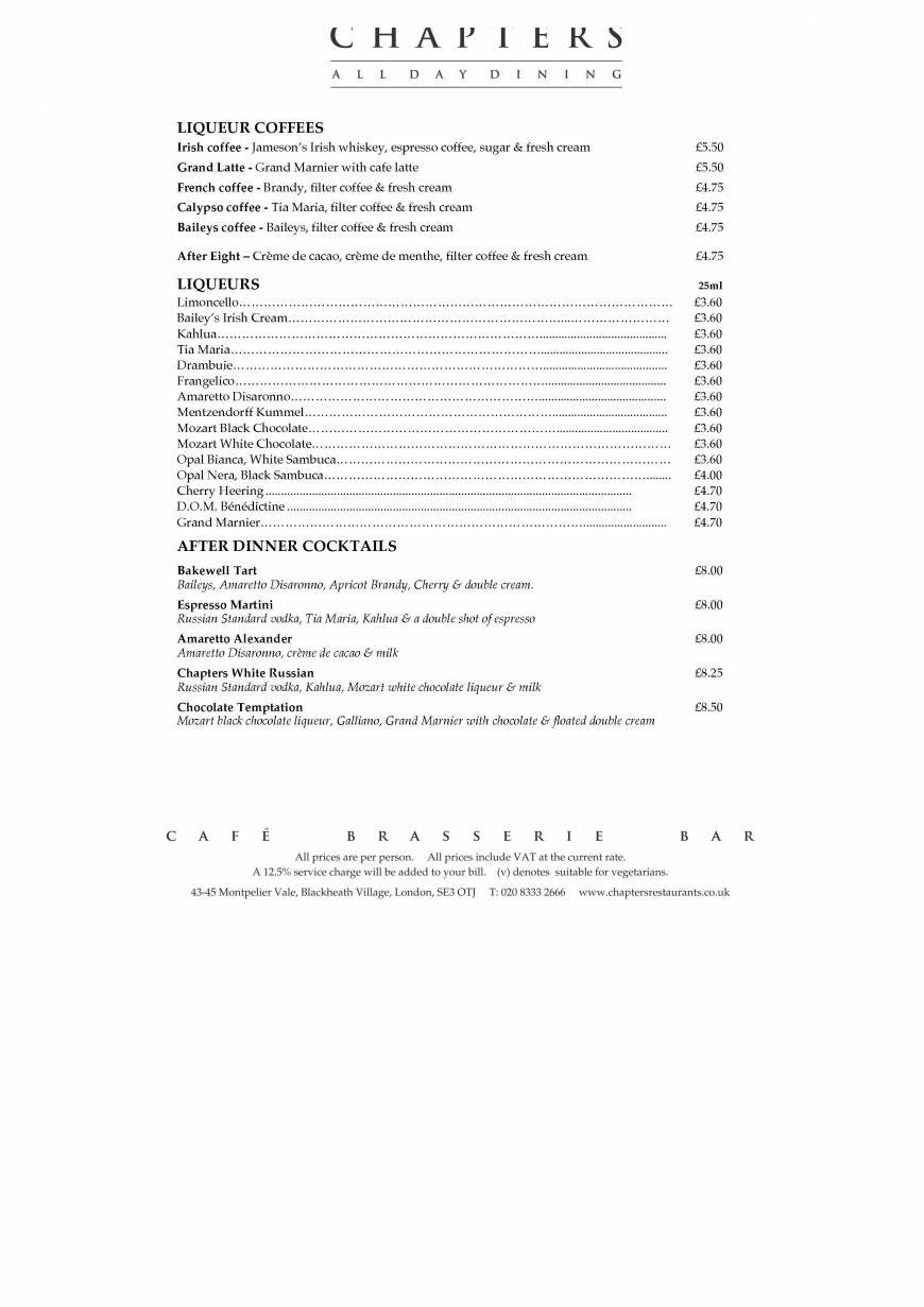  Pricelists of Chapters Restaurant 43-45 Montpelier Vale - Photo 9 of 20