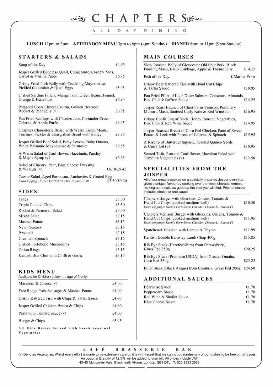  Pricelists of Chapters Restaurant 43-45 Montpelier Vale - Photo 6 of 20