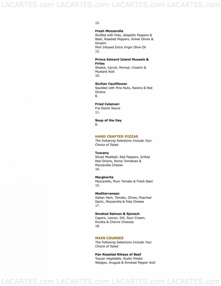  Pricelists of The Heights Cafe & Grill 903 Hanshaw Road  - Photo 5 of 7