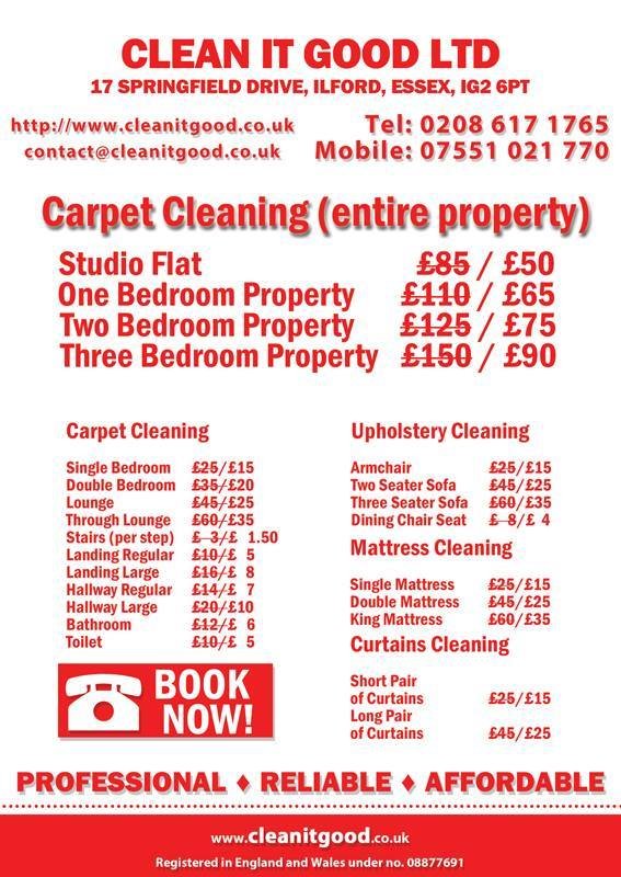  Pricelists of Clean It Good LTD 17 springfield drive - Photo 1 of 1