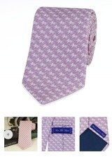 Horseshoe Printed 8cm Silk Tie (Lilac Pink) Crisline International Co. Limited Room 1101, Tower 2, Lippo Centre, 89 Queensway 