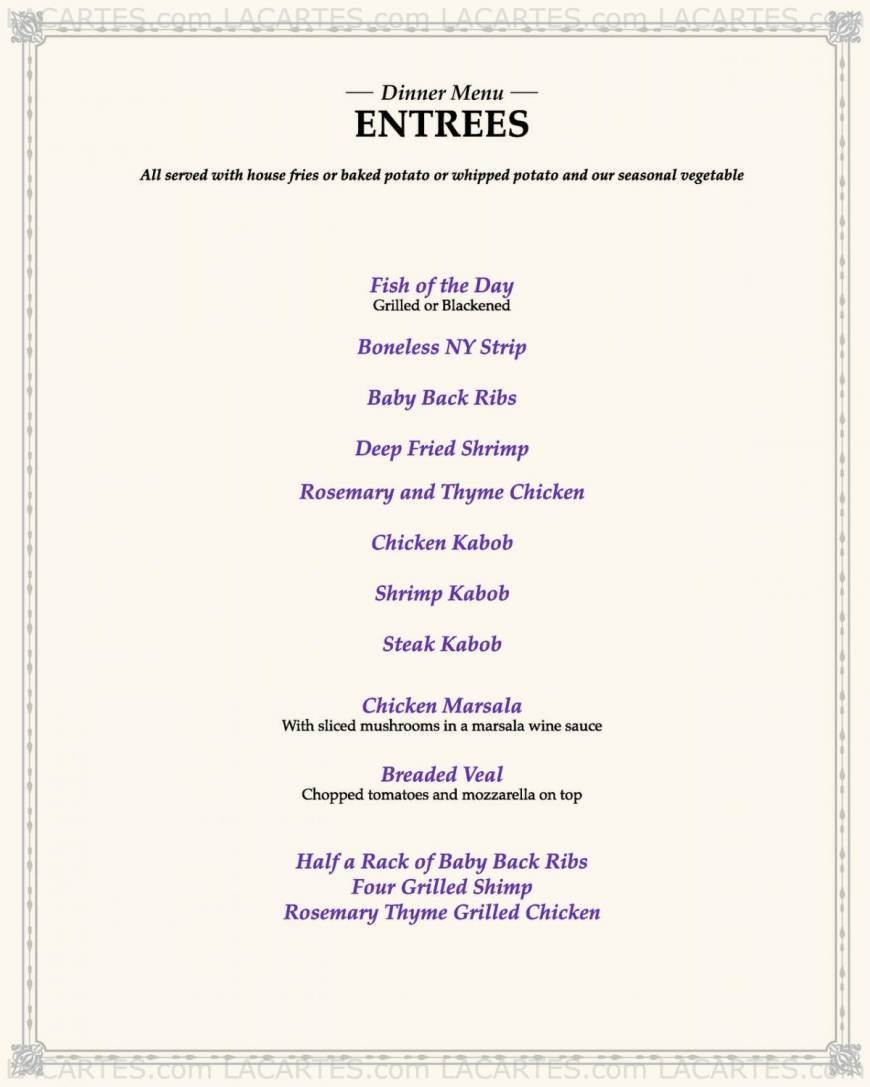  Pricelists of Alaine's - Long Island Restaurant Inc. 27 Carmans Road - Photo 4 of 12
