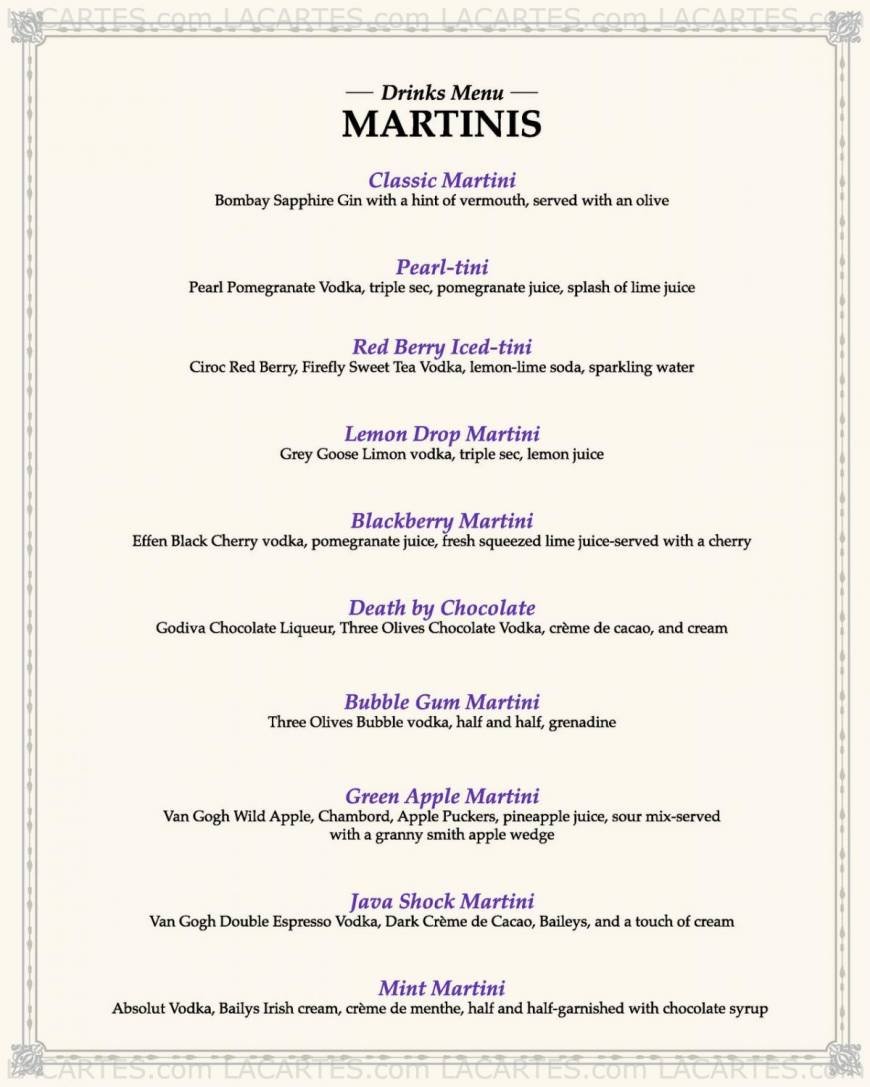  Pricelists of Alaine's - Long Island Restaurant Inc. 27 Carmans Road - Photo 1 of 12