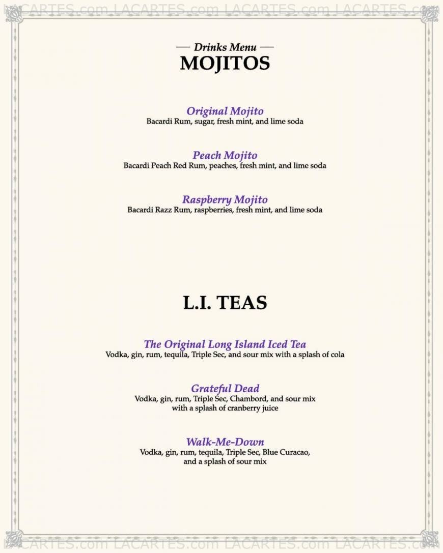  Pricelists of Alaine's - Long Island Restaurant Inc. 27 Carmans Road - Photo 2 of 12