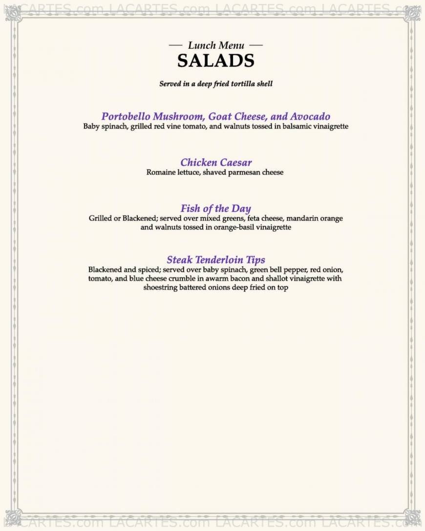  Pricelists of Alaine's - Long Island Restaurant Inc. 27 Carmans Road - Photo 10 of 12