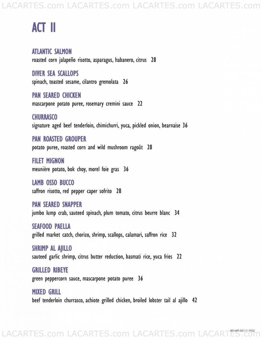  Pricelists of Artista Restaurant 800 Bagby Street, Suite 400 Hobby Center of the Performing Arts - Photo 4 of 6