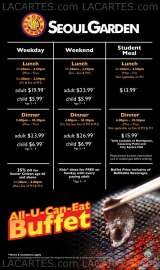Menus & Prices, Seoul Garden @ Marina Square, Marina Square