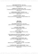 Menus & Prices, The Reindeer, Newmarket