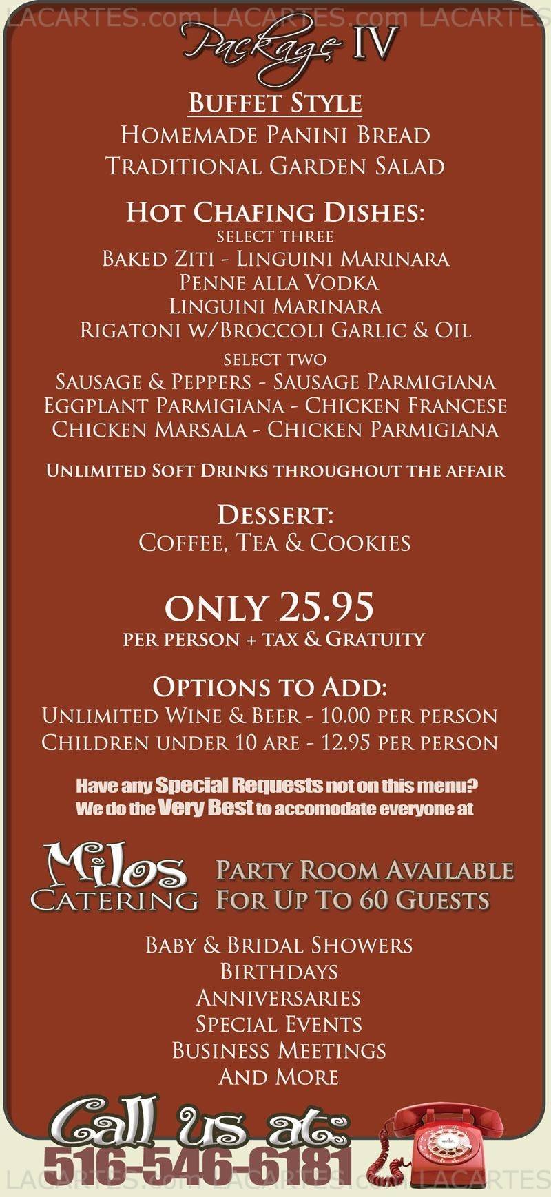  Pricelists of Milos Restaurant & Pizzeria 2162 Merrick Mall - Photo 7 of 11