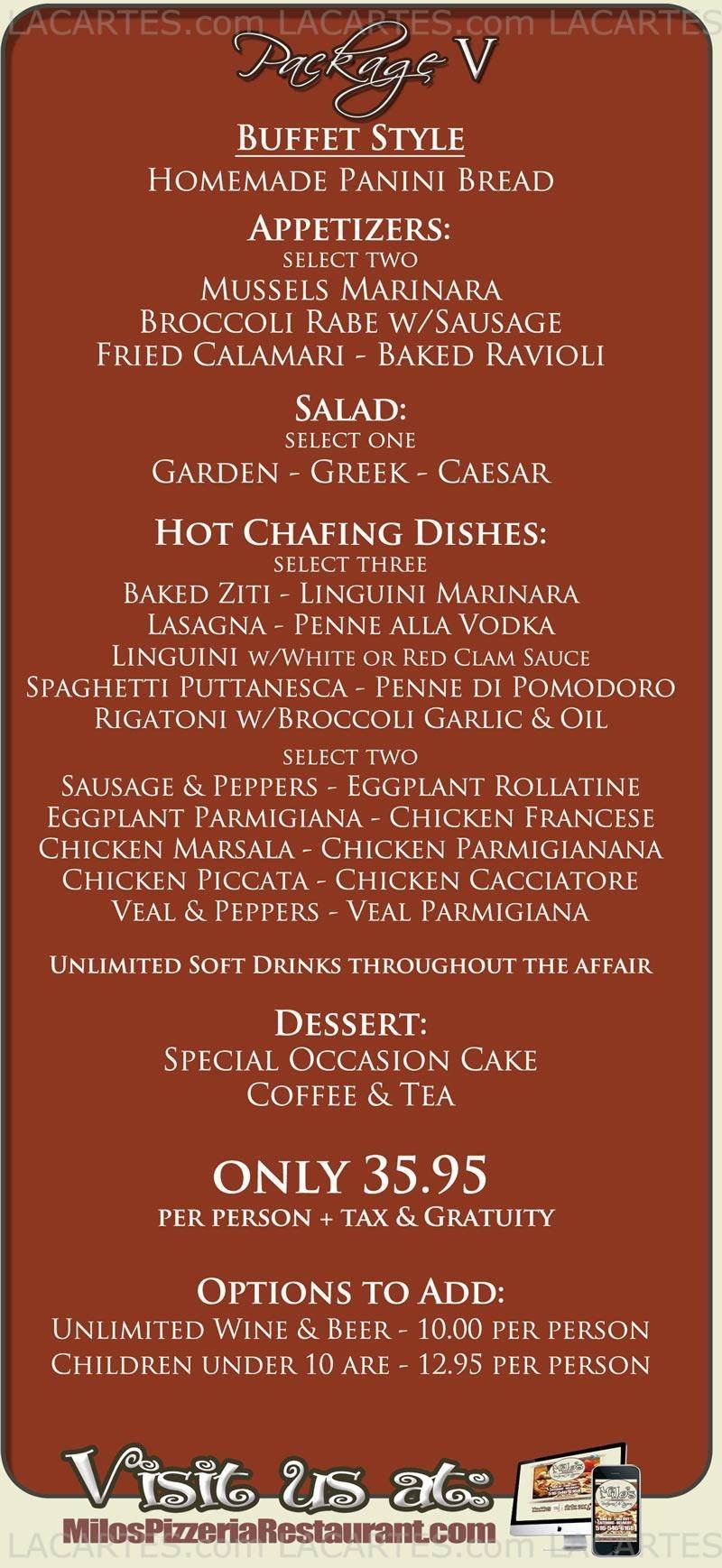  Pricelists of Milos Restaurant & Pizzeria 2162 Merrick Mall - Photo 8 of 11