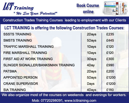  Pricelists of LCT TRAINING 55 Glandford Way, Chadwell Heath, Romford. Essex. - Photo 1 of 1