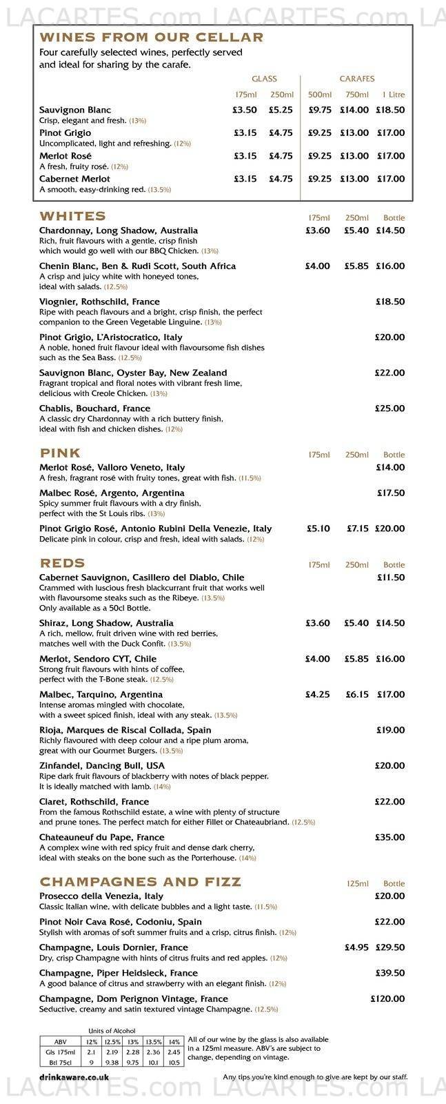  Pricelists of Miller & Carter Steakhouse, Bar & Grill Bexley Bourne Road  - Photo 6 of 7