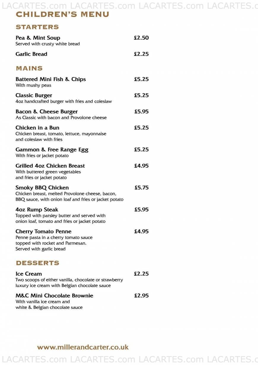  Pricelists of Miller & Carter Steakhouse, Bar & Grill Newbury Park Aldborough Road North - Photo 5 of 8