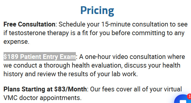 Pricelists of Vitality Men's Center 6848 N Government Way - Photo 1 of 1
