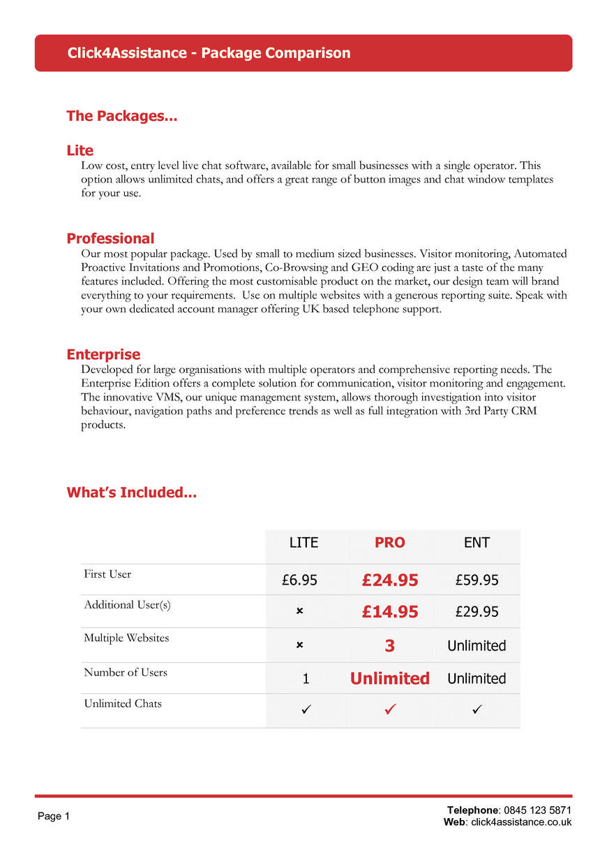  Pricelists of Click4Assistance 11 Lords Court - Photo 2 of 9