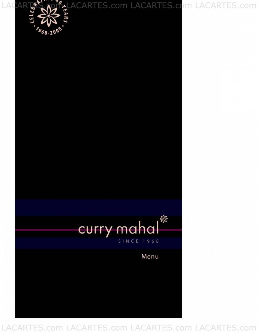  Pricelists of Curry Mahal 87 Station Road       - Photo 1 of 14
