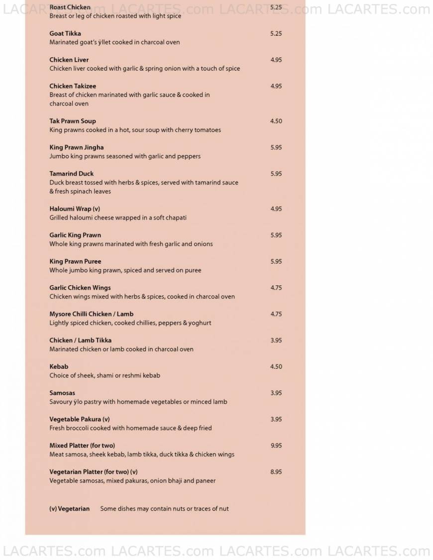  Pricelists of Curry Mahal 87 Station Road       - Photo 3 of 14