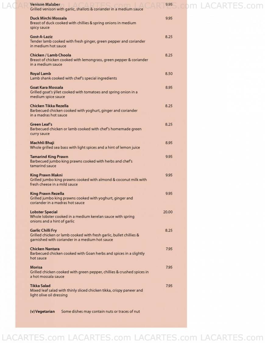  Pricelists of Curry Mahal 87 Station Road       - Photo 4 of 14