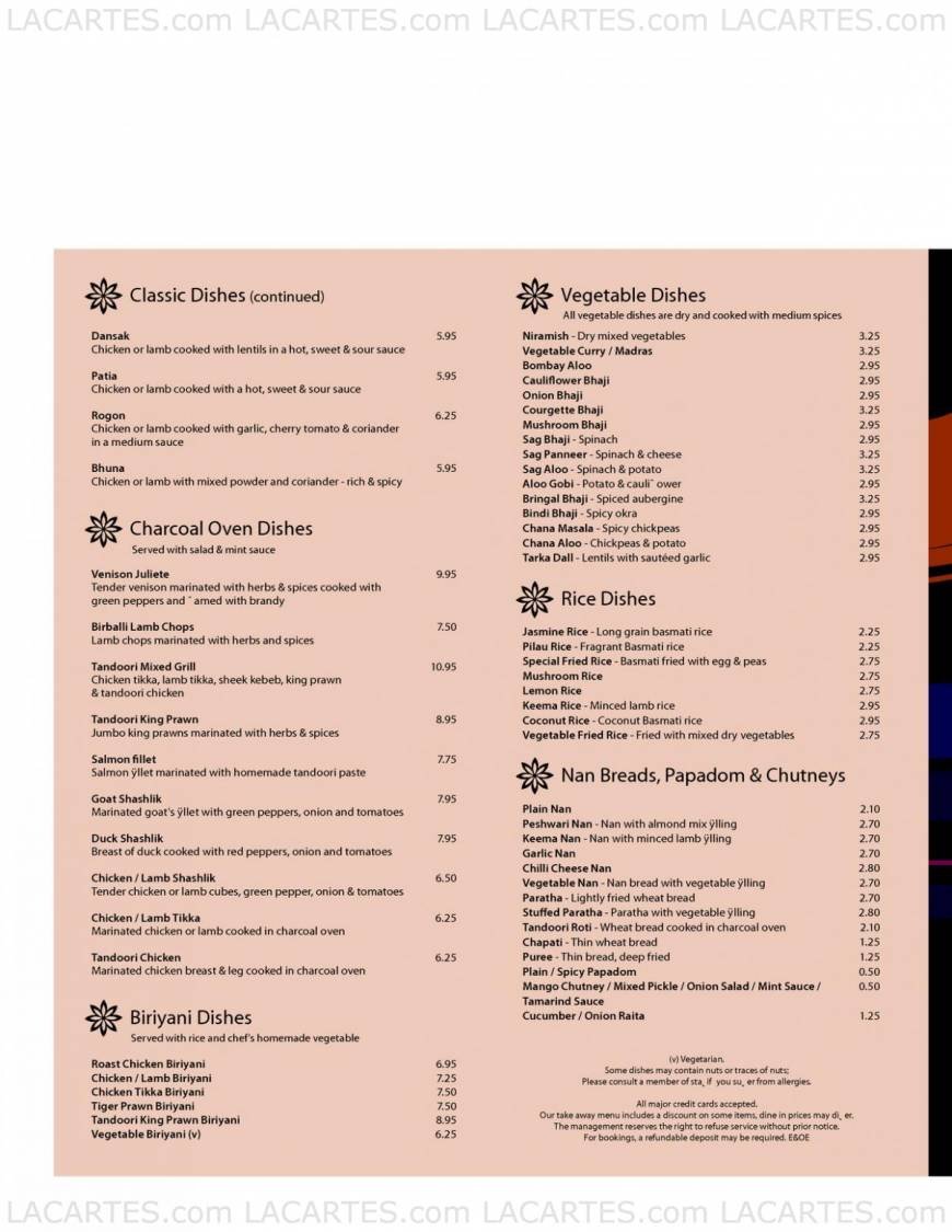  Pricelists of Curry Mahal 87 Station Road       - Photo 9 of 14