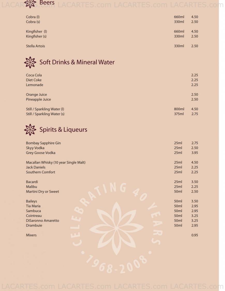  Pricelists of Curry Mahal 87 Station Road       - Photo 13 of 14