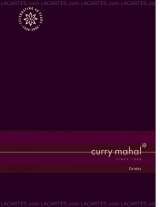 Menus & Prices, Curry Mahal, Sidcup