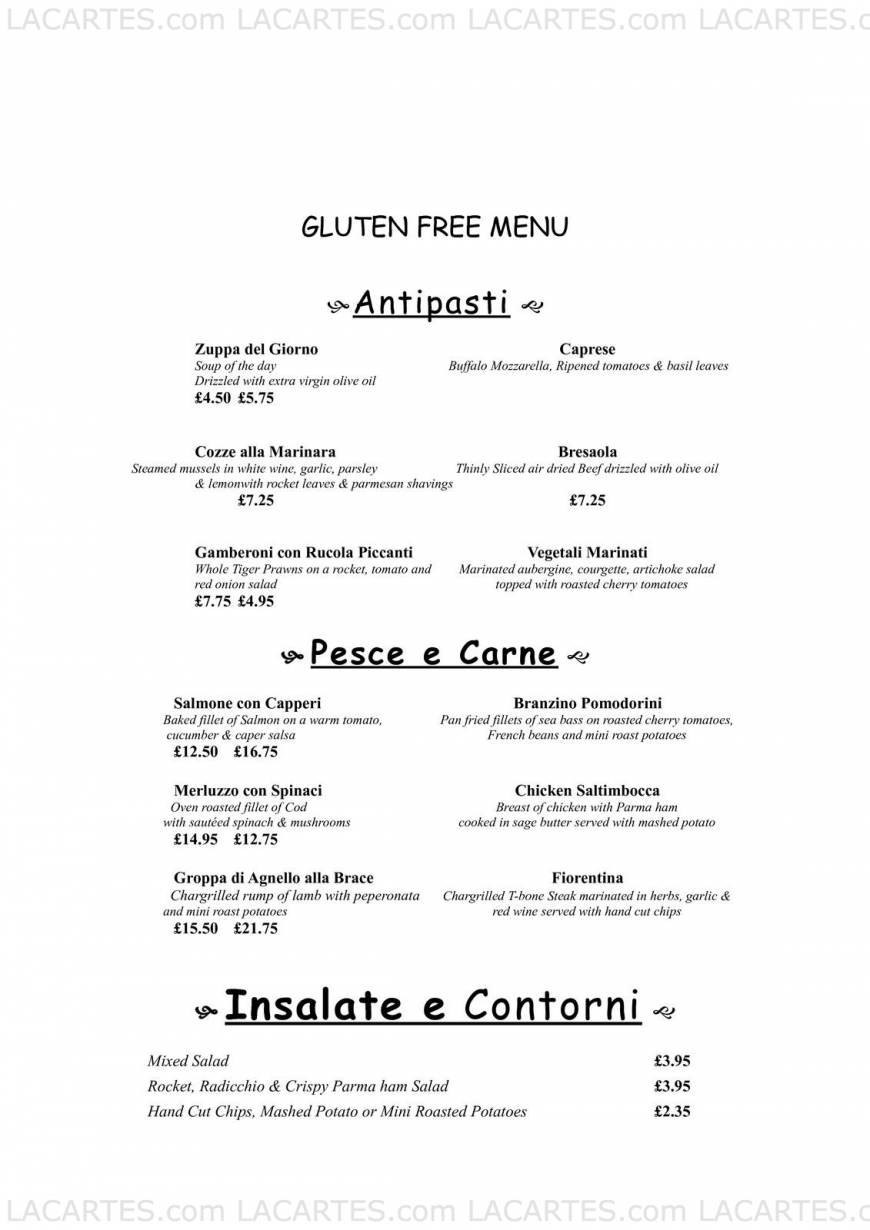  Pricelists of Limoncello Restaurant 8-9 Marechal Niel Parade, Main Road  - Photo 2 of 3