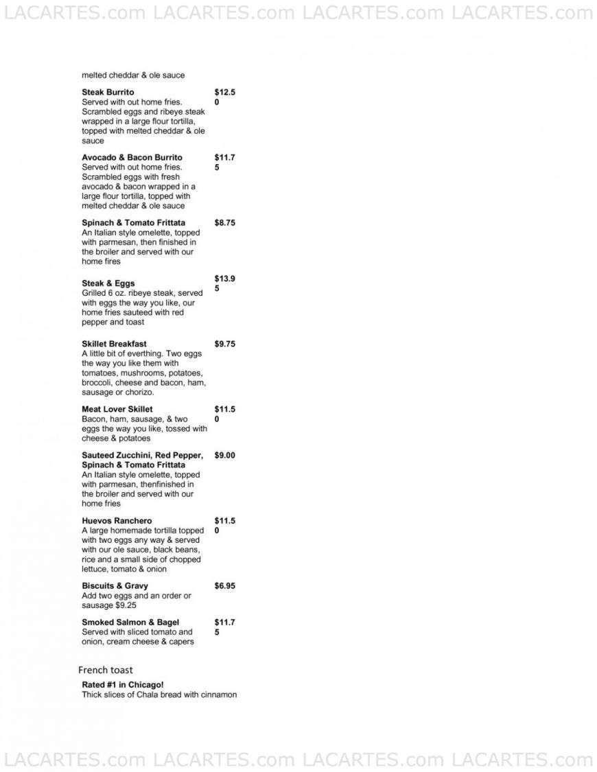  Pricelists of The Breakfast Club 1381 W. Hubbard - Photo 2 of 6