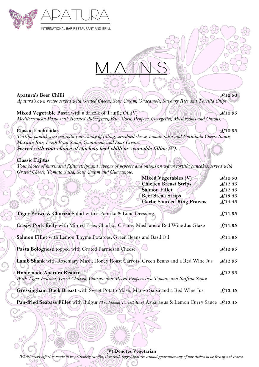  Pricelists of Apatura Bar Restaurant & Grill 14 South End - Photo 3 of 10