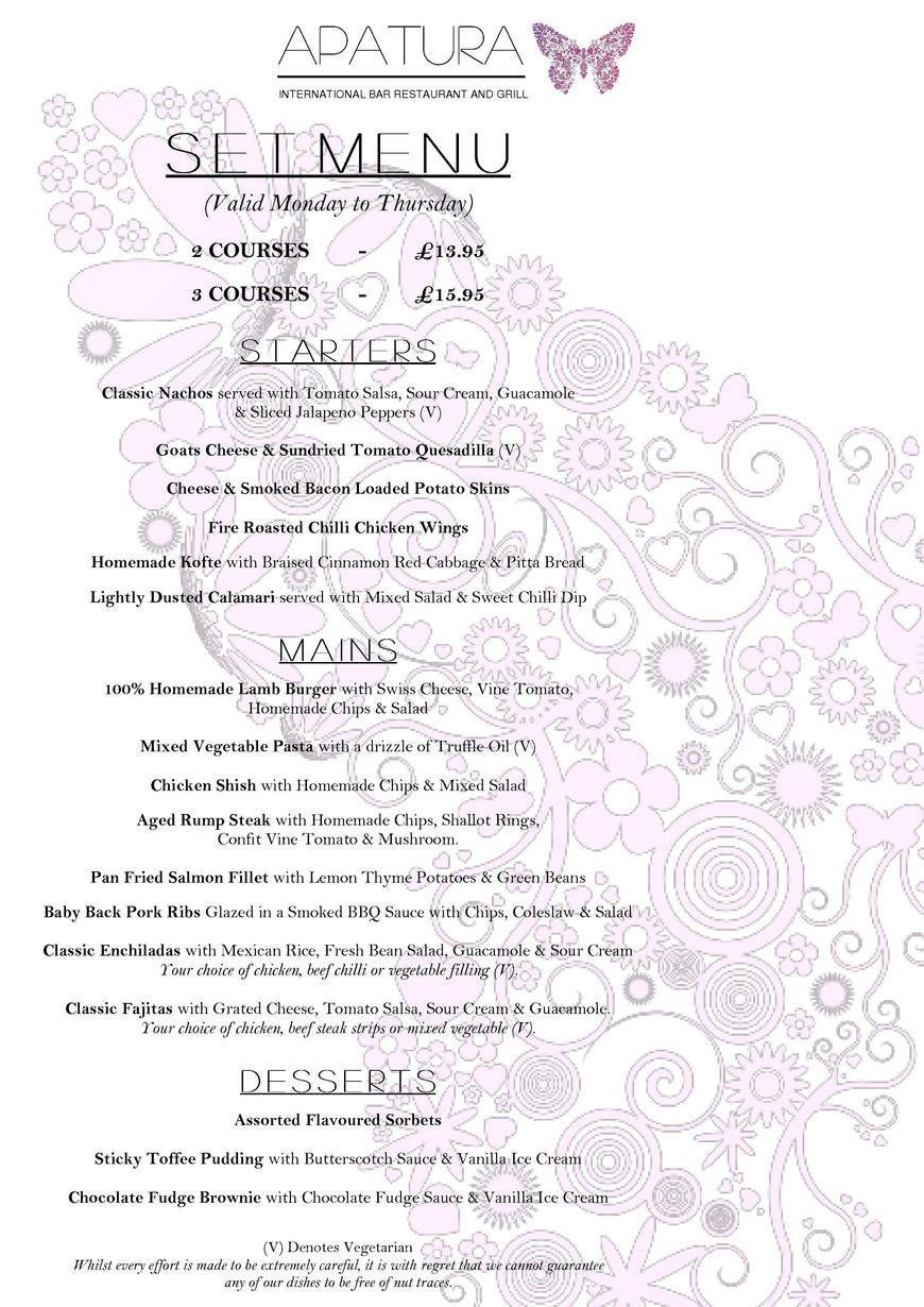  Pricelists of Apatura Bar Restaurant & Grill 14 South End - Photo 5 of 10